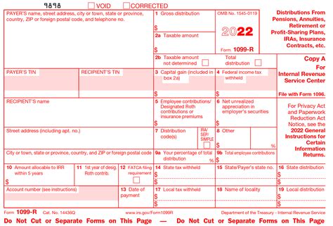 form 1099 r 2022